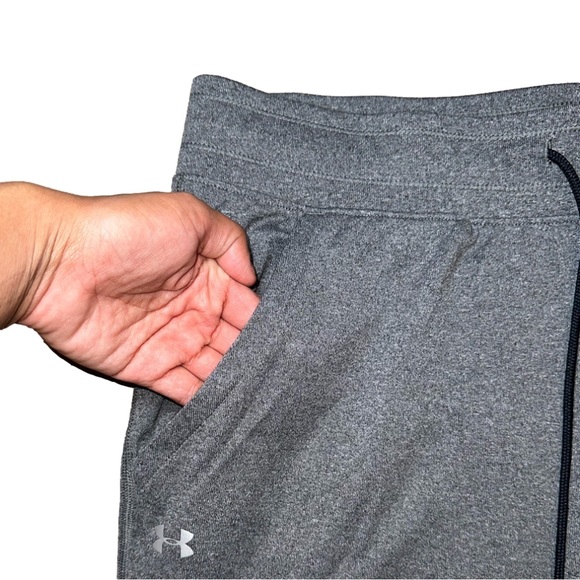 UNDER ARMOUR HeatGear Tech Capri 2.0 Loose Sweatpants size Large Dark Gray✨ - Picture 7 of 13